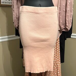 Double Zero Blush Pencil Skirt